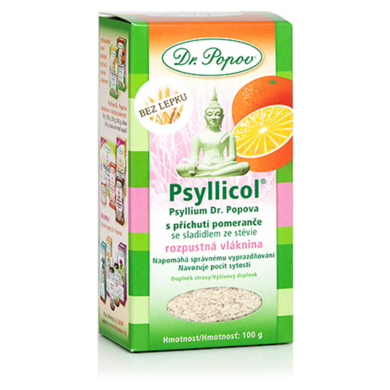 Psyllicol® s příchutí pomeranče, 100 g Dr. Popov