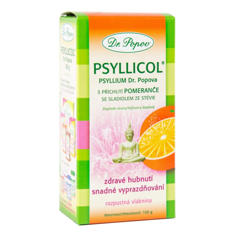 Psyllicol® s příchutí pomeranče, 100 g Dr. Popov