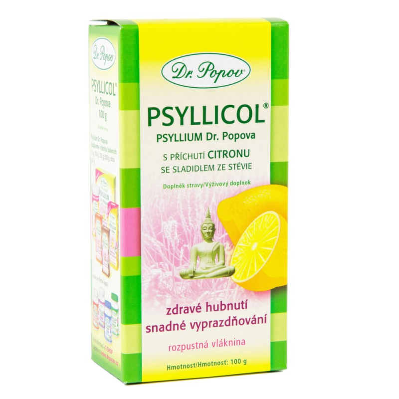 Psyllicol® s příchutí citronu, 100 g Dr. Popov