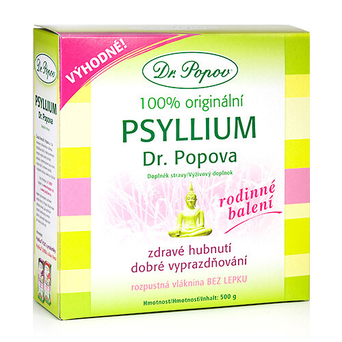 Vláknina Psyllium, 500 g Dr. Popov
