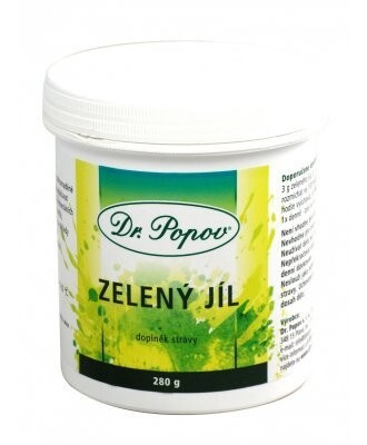 Zelený jíl, prášek, 280 g Dr. Popov