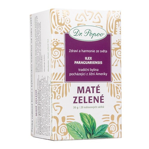 Maté zelené, bylinný čaj, 30 g Dr. Popov
