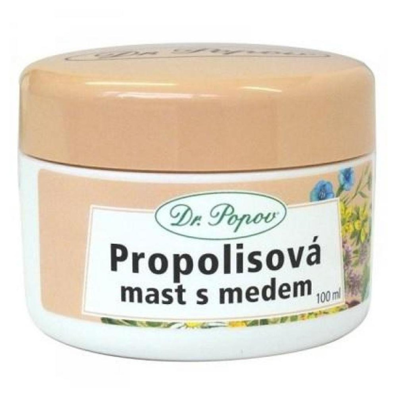 Propolisová mast s medem, 100 ml Dr. Popov