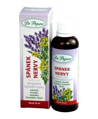 Spánek – nervy, originální bylinné kapky, 50 ml Dr. Popov