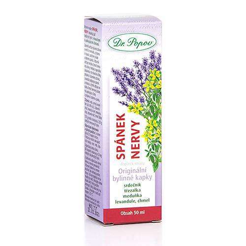 Spánek – nervy, originální bylinné kapky, 50 ml Dr. Popov
