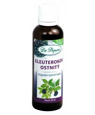 Eleuterokok ostnitý, originální bylinné kapky 50 ml Dr. Popov