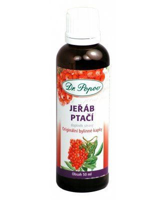 Jeřáb ptačí, originální bylinné kapky, 50 ml Dr. Popov