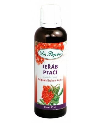 Jeřáb ptačí, originální bylinné kapky, 50 ml Dr. Popov