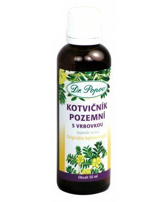 Kotvičník zemní s vrbovkou, originální bylinné kapky, 50 ml Dr. Popov