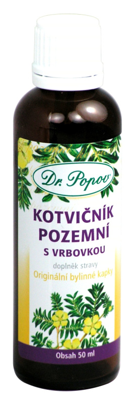 Kotvičník zemní s vrbovkou, originální bylinné kapky, 50 ml Dr. Popov
