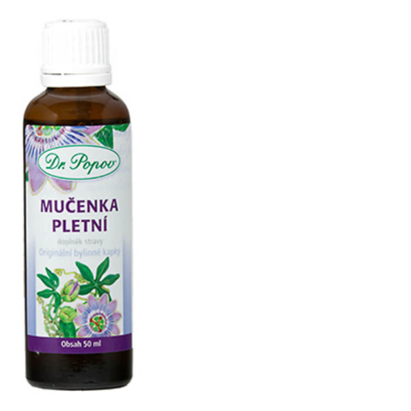 Mučenka pletní, originální bylinné kapky, 50 ml Dr. Popov