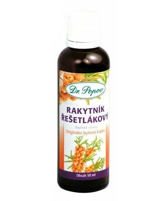 Rakytník řešetlákový, originální bylinné kapky, 50 ml Dr. Popov