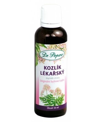 Kozlík lékařský, originální bylinné kapky, 50 ml Dr. Popov