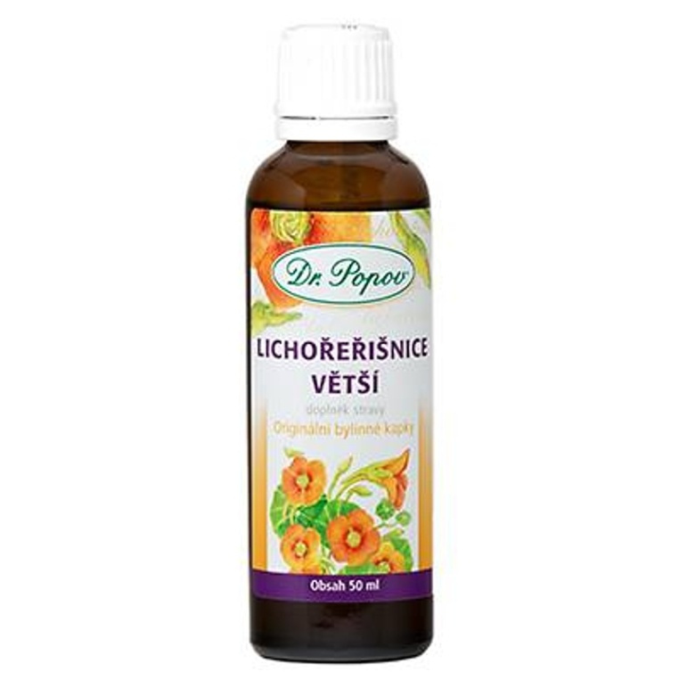 Lichořeřišnice větší, originální bylinné kapky, 50 ml Dr. Popov
