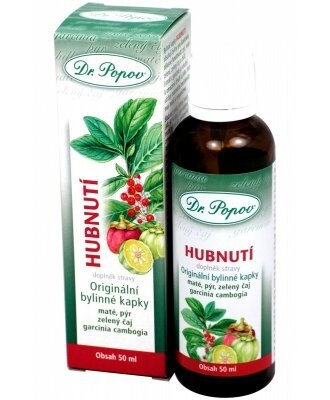 Hubnutí, originální bylinné kapky, 50 ml Dr. Popov