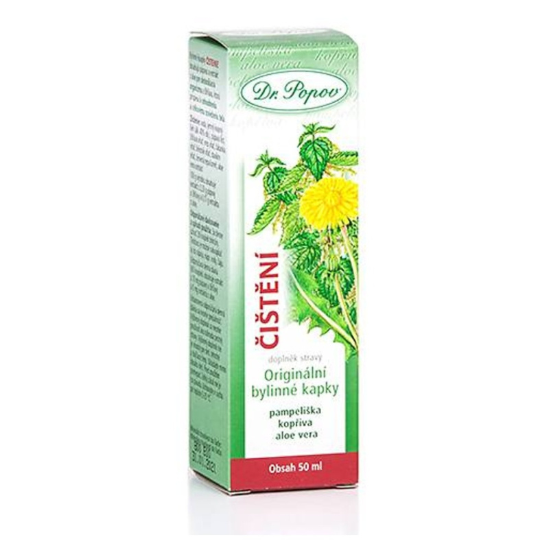 Čištění, originální bylinné kapky, 50 ml Dr. Popov
