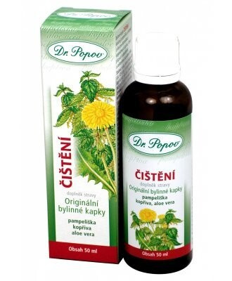 Čištění, originální bylinné kapky, 50 ml Dr. Popov