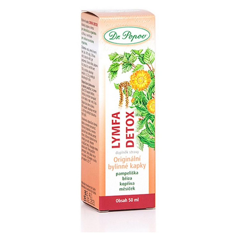 Lymfa – detox, originální bylinné kapky, 50 ml Dr. Popov