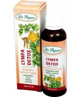 Lymfa – detox, originální bylinné kapky, 50 ml Dr. Popov
