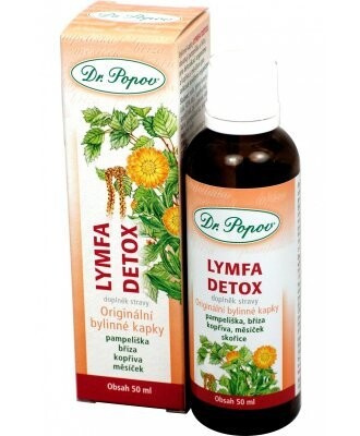 Lymfa – detox, originální bylinné kapky, 50 ml Dr. Popov