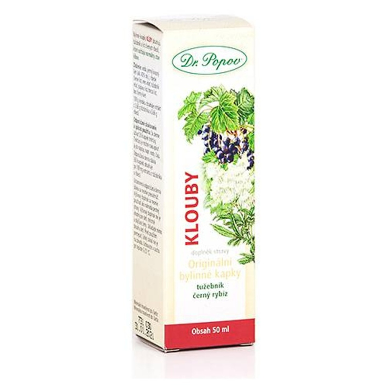 Klouby, originální bylinné kapky, 50 ml Dr. Popov
