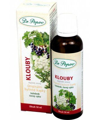 Klouby, originální bylinné kapky, 50 ml Dr. Popov