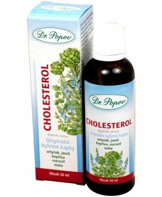 Cholesterol, originální bylinné kapky, 50 ml Dr. Popov