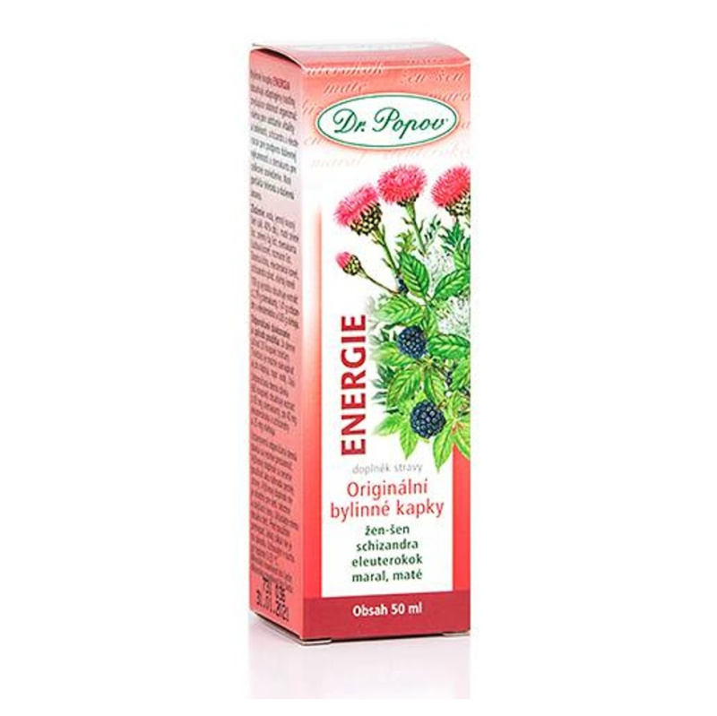 Energie, originální bylinné kapky, 50 ml Dr. Popov