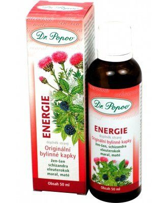 Energie, originální bylinné kapky, 50 ml Dr. Popov