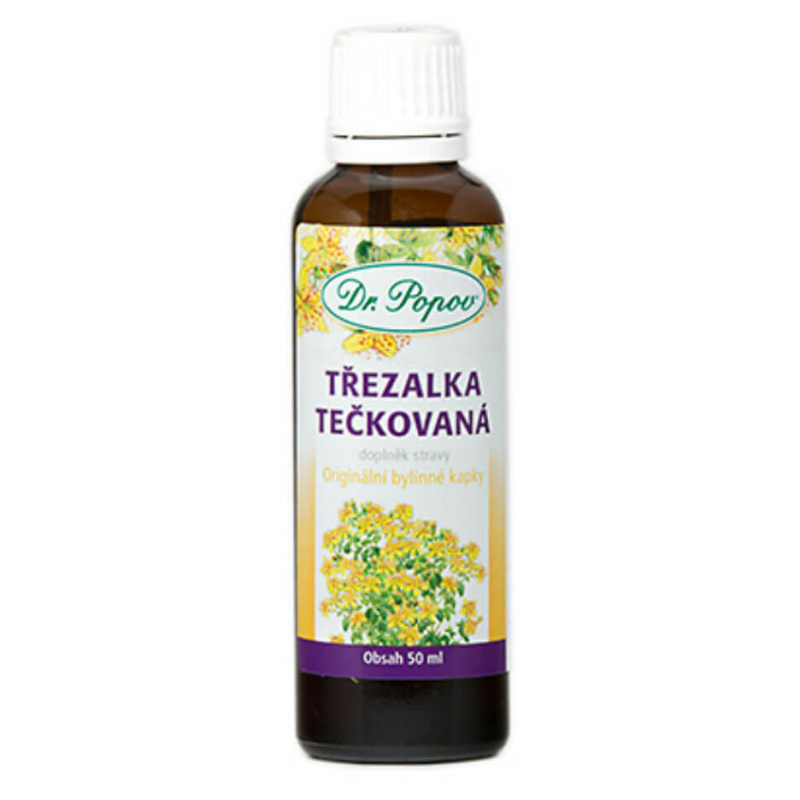 Třezalka tečkovaná, originální bylinné kapky, 50 ml Dr. Popov