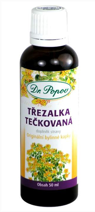 Třezalka tečkovaná, originální bylinné kapky, 50 ml Dr. Popov