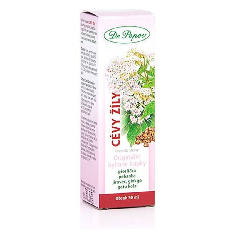 Cévy – žíly, originální bylinné kapky, 50 ml Dr. Popov