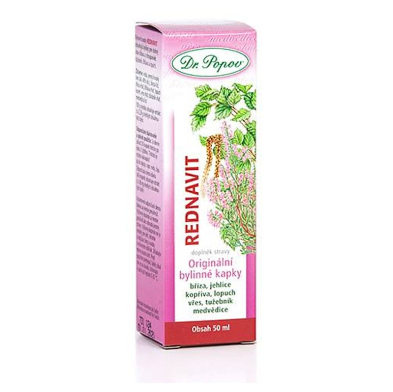 Rednavit, originální bylinné kapky, 50 ml Dr. Popov