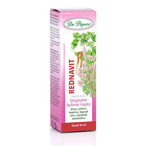Rednavit, originální bylinné kapky, 50 ml Dr. Popov