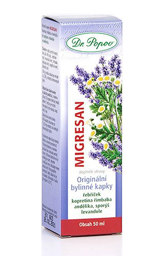 Migresan, originální bylinné kapky, 50 ml Dr. Popov