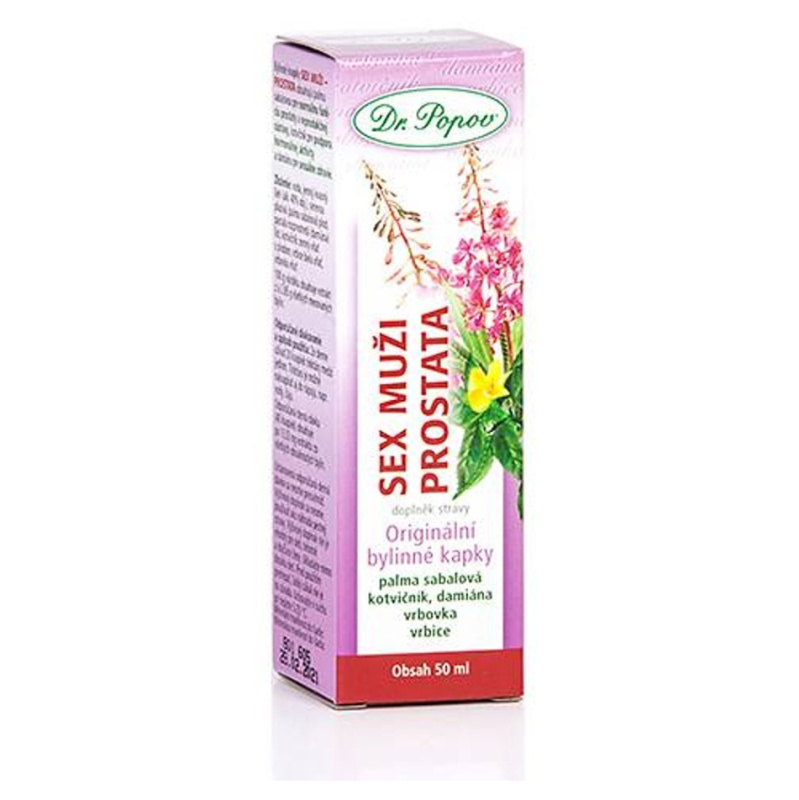 Sex muži – prostata, originální bylinné kapky, 50 ml Dr. Popov