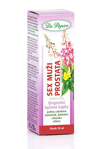 Sex muži – prostata, originální bylinné kapky, 50 ml Dr. Popov