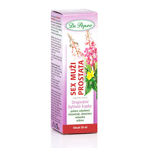 Sex muži – prostata, originální bylinné kapky, 50 ml Dr. Popov
