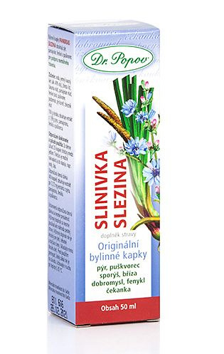 Slinivka – slezina, originální bylinné kapky, 50 ml Dr. Popov