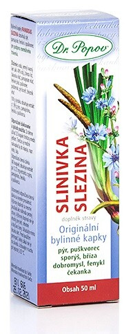 Slinivka – slezina, originální bylinné kapky, 50 ml Dr. Popov