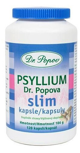 Psyllium Dr. Popova SLIM kapsle, 120 ks Dr. Popov
