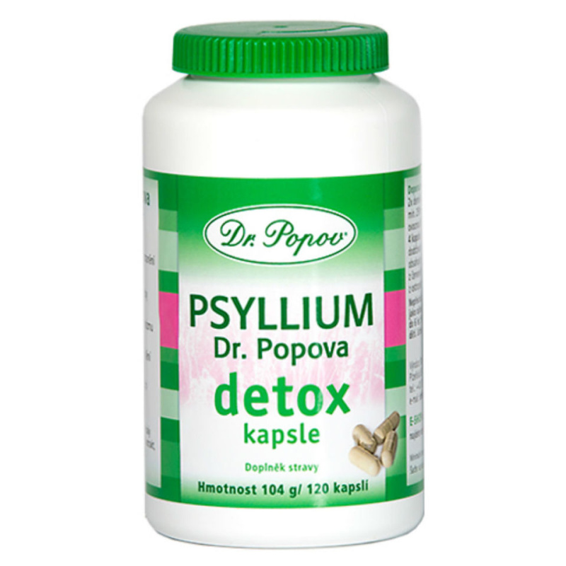 Psyllium Dr. Popova DETOX kapsle, 120 ks Dr. Popov