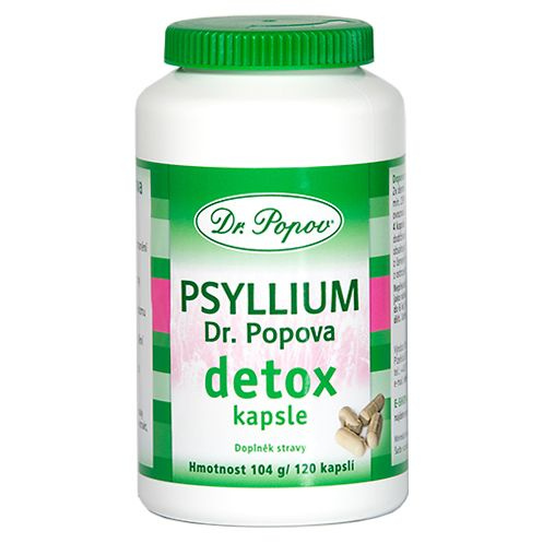 Psyllium Dr. Popova DETOX kapsle, 120 ks Dr. Popov