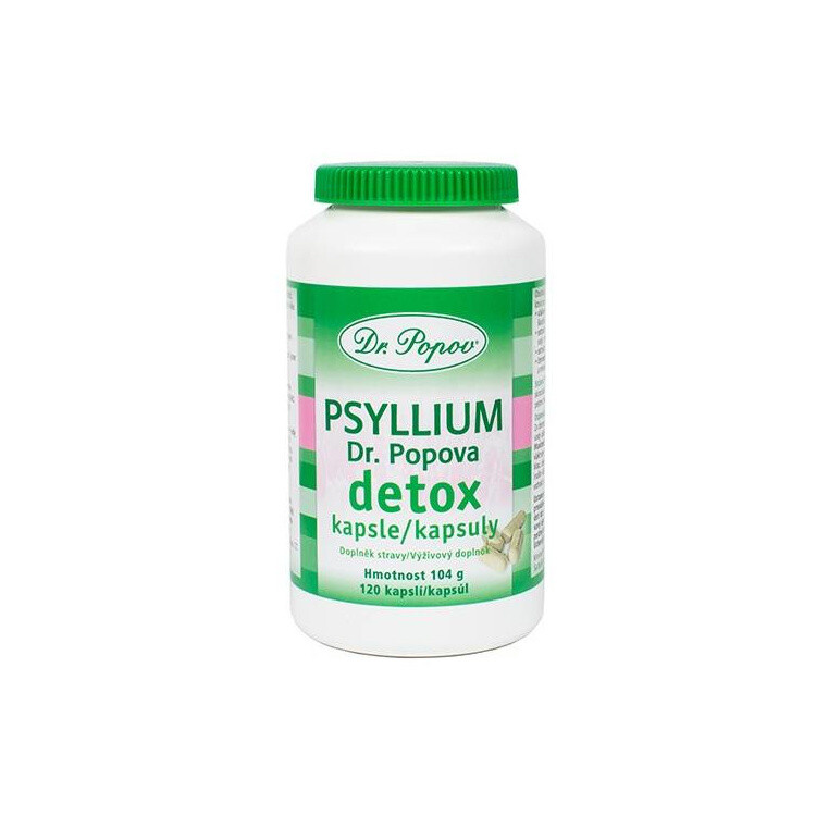 Psyllium Dr. Popova DETOX kapsle, 120 ks Dr. Popov