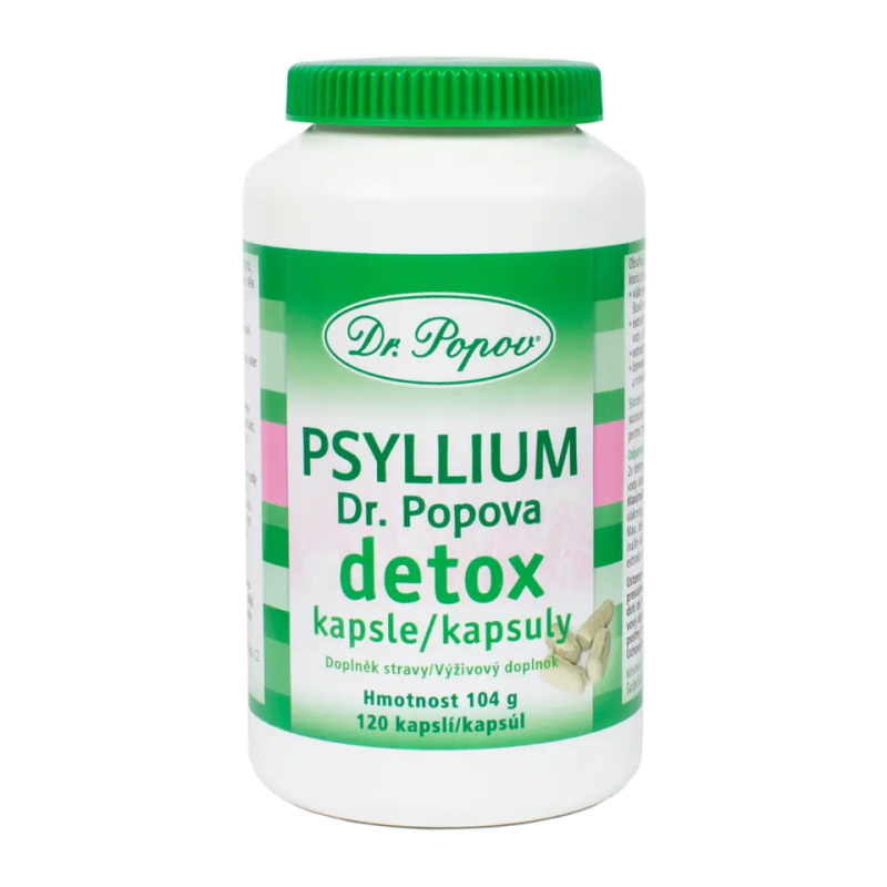 Psyllium Dr. Popova DETOX kapsle, 120 ks Dr. Popov