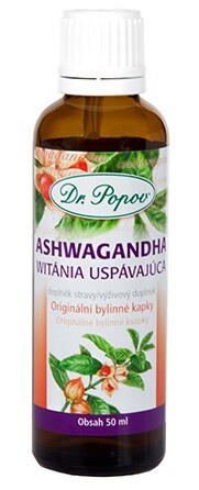 Ashwagandha , originální bylinné kapky, 50 ml Dr. Popov