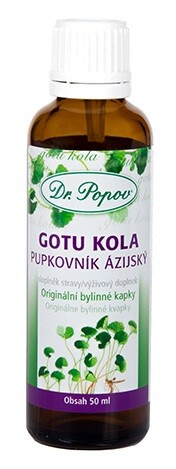 Gotu kola , originální bylinné kapky, 50 ml Dr. Popov