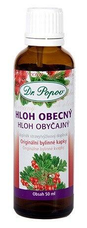 Hloh obecný, originální bylinné kapky, 50 ml Dr. Popov