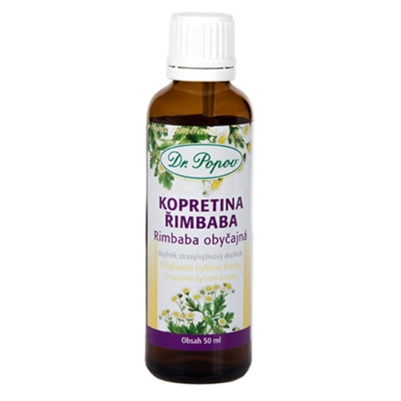 Kopretina řimbaba , originální bylinné kapky, 50 ml Dr. Popov