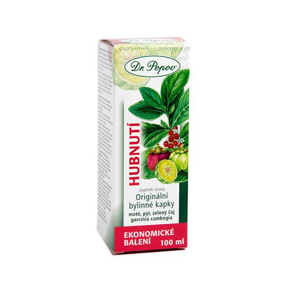 Hubnutí, originální bylinné kapky, 100 ml Dr. Popov